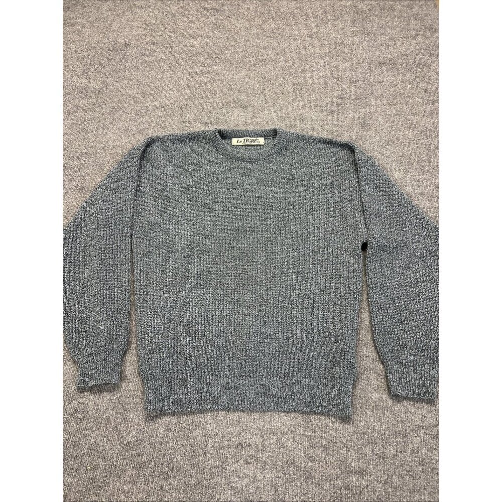 Vtg Le Tigre Sweater Men’s Size XL Gray USA